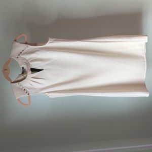 Tinley Road Cream Colored Dress with Shoulder Details (Medium)